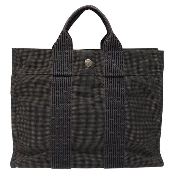 Hermès Herline Grey Canvas Tote Bag (Pre-Owned) - Picture 1 of 16